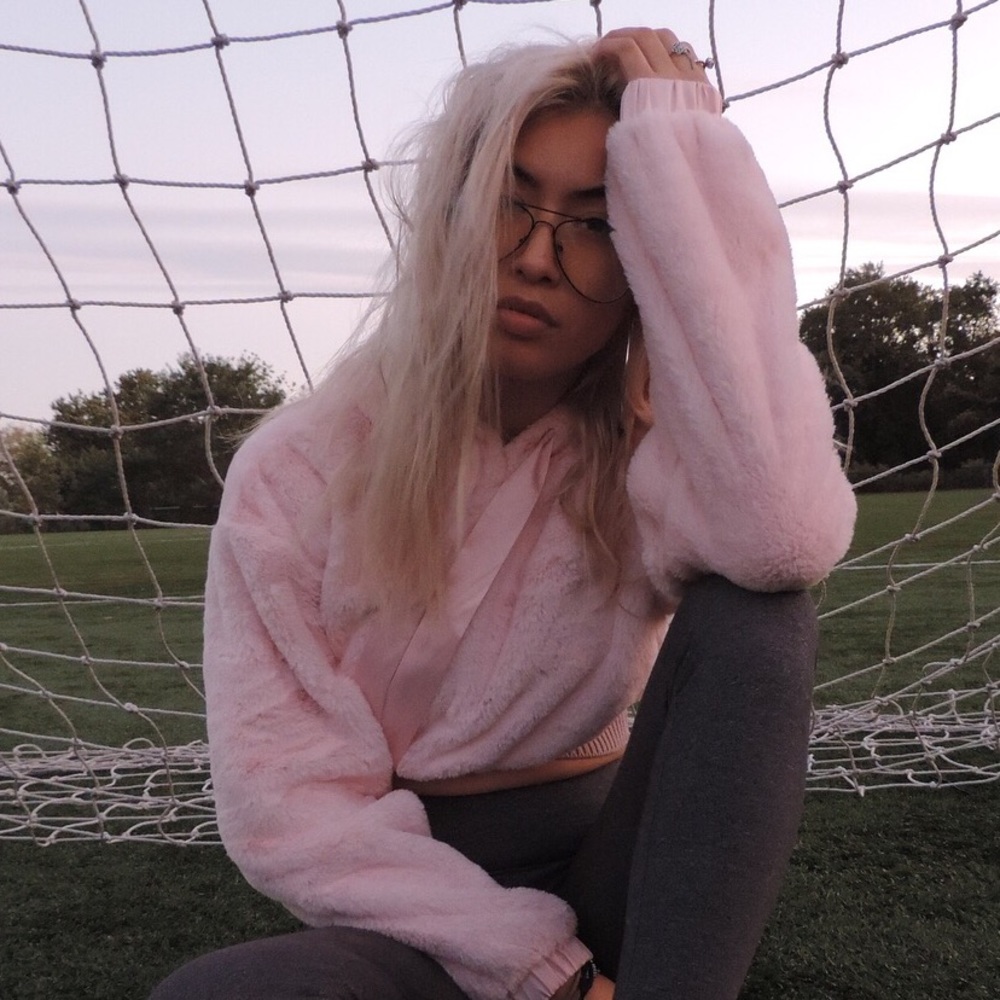 Pink Faux Fur Hoodie